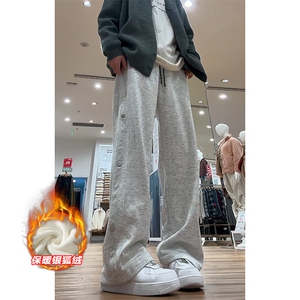 薄款改加绒特批P37无差价抖音加厚设计感休闲裤男K1979J加绒图片