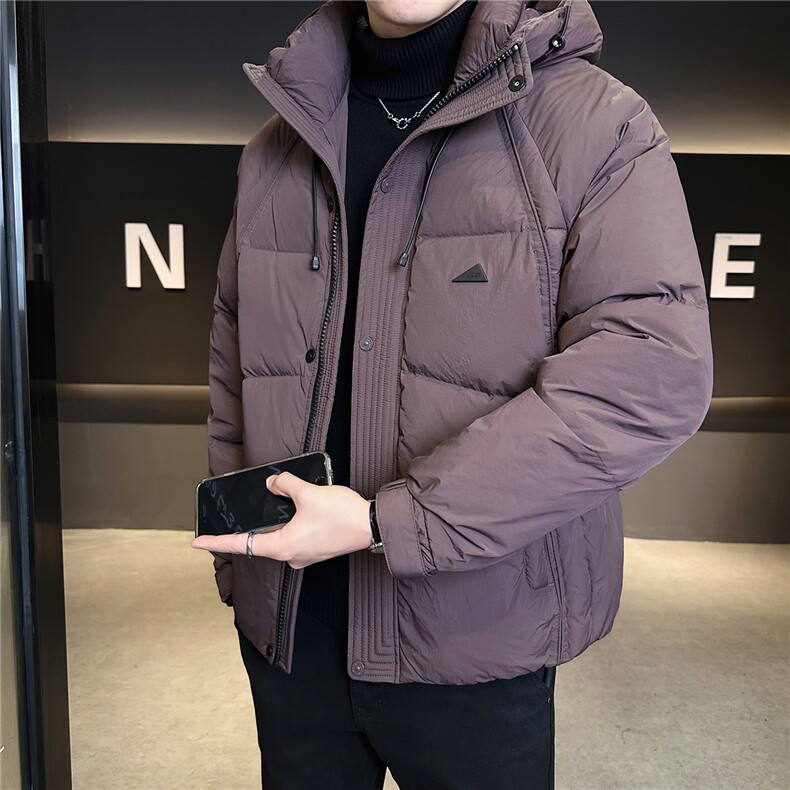 标50绒加厚男士羽绒服冬季2025新款连帽外套A313-66020-P245,男装羽绒服,电商A313