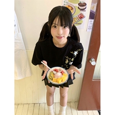 H0959-P35原版全刺绣内里铺布包边拉肩短袖T恤男女同款，女装T恤，星座617A-2
