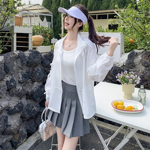 韩系设计感蕾丝防晒衣女轻薄透气夏季2025新款洋气减龄宽松防晒服图片