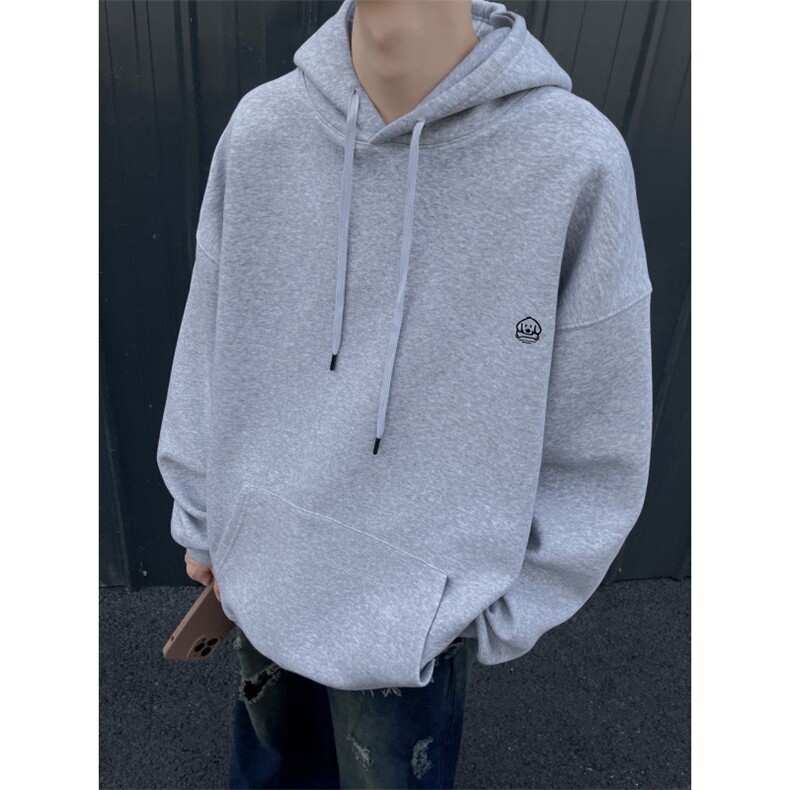烫花大码340克重磅华棉复合潮流休闲连帽卫衣W4266-P42【特价】,男装卫衣,电商A007