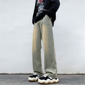 8XL-M特大码牛仔裤渐变宽松阔腿裤男加肥加大休闲款k915p55控78图片