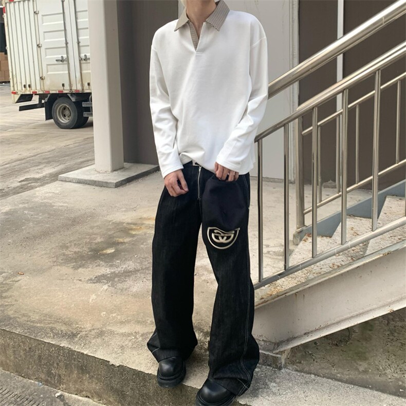 【现货】XZ1218PL183特价P45千鸟格领子拼接打底POLO衫,男装Polo衫,星座1218（原611-3）