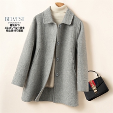 2025年新款双面呢羊毛大衣女小个子短款赫本风羊毛呢外套高端，女装双面呢大衣，优远毛呢大衣