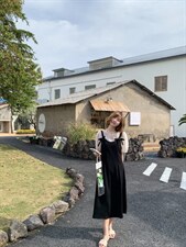 夏季两件套连衣裙，女装连衣裙，约她