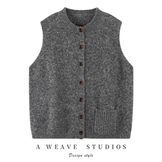 2025年秋季时尚百搭丝绒马甲开衫，女装马甲，英皇羊绒