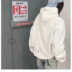张泽禹宋亚轩同款GOODBRAND糖果泼墨刺绣时尚轻奢高级感连帽卫衣图片