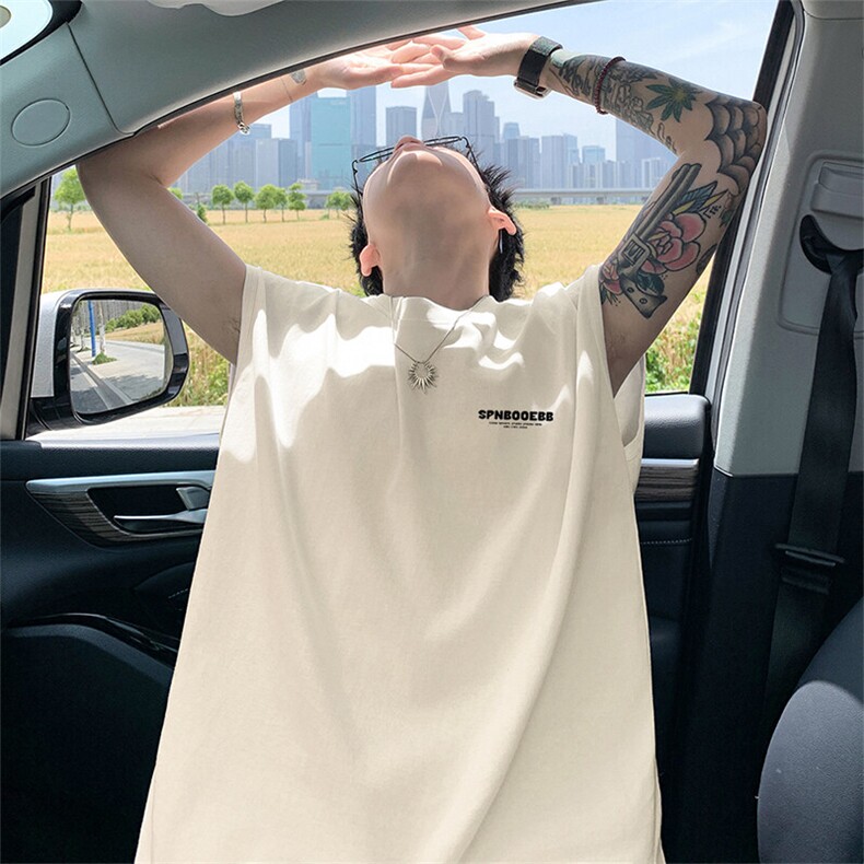 可48小时发货支持抖音得物来样二开240克重磅美式纯棉背心无袖t恤，男装背心/马甲，电商A486-1