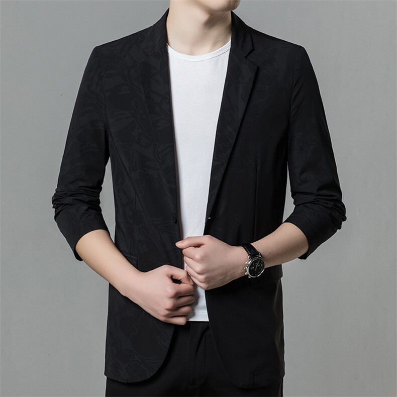 ASD2019男士2023年春季新款长袖西服休闲青年夹克西装薄款单西图片