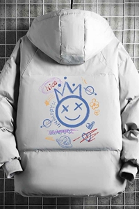 控128加绒面包服男大码羊羔毛衣男MY16180-P100图片