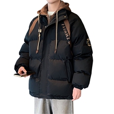 冬季宽松/假两件休闲外套潮加厚棉衣XZ102B-1M8007-P125，男装棉衣，星座102B-1
