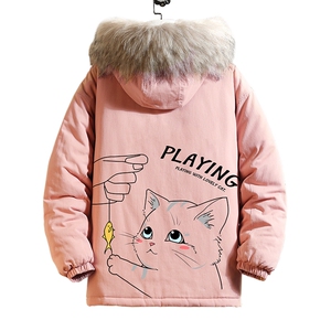 MM48129-P130 冬季大毛领衣男士大码加厚袄男服 砖墙挂拍图片