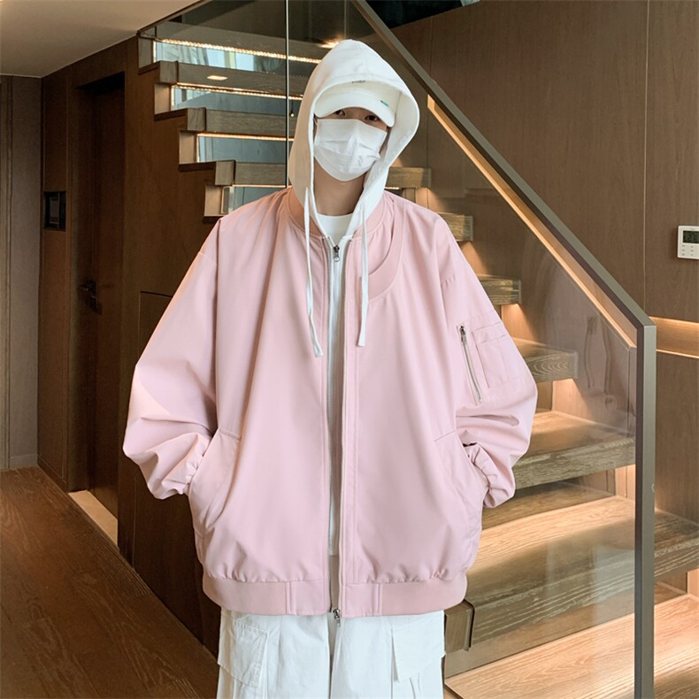现货假两件夹克男休闲冲锋衣外套DSA157B-J205-P65,男装夹克,电商A157B