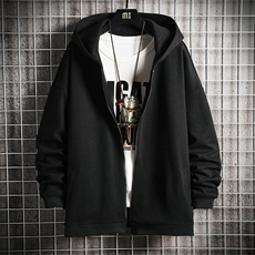 KS21223-P38连帽开衫卫衣男运动外套大码班服网格，男装卫衣，电商A040A