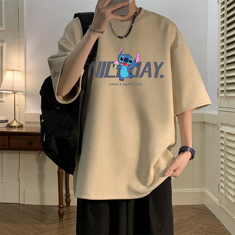 麂皮绒短袖t恤男大码半袖男 JD82173-P25图片