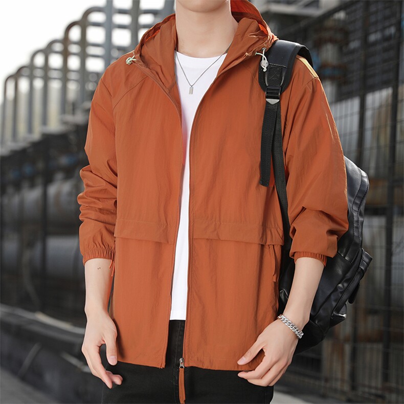 Z5063春夏男士透气皮肤衣速干外穿防晒服薄款户外免烫外套图片