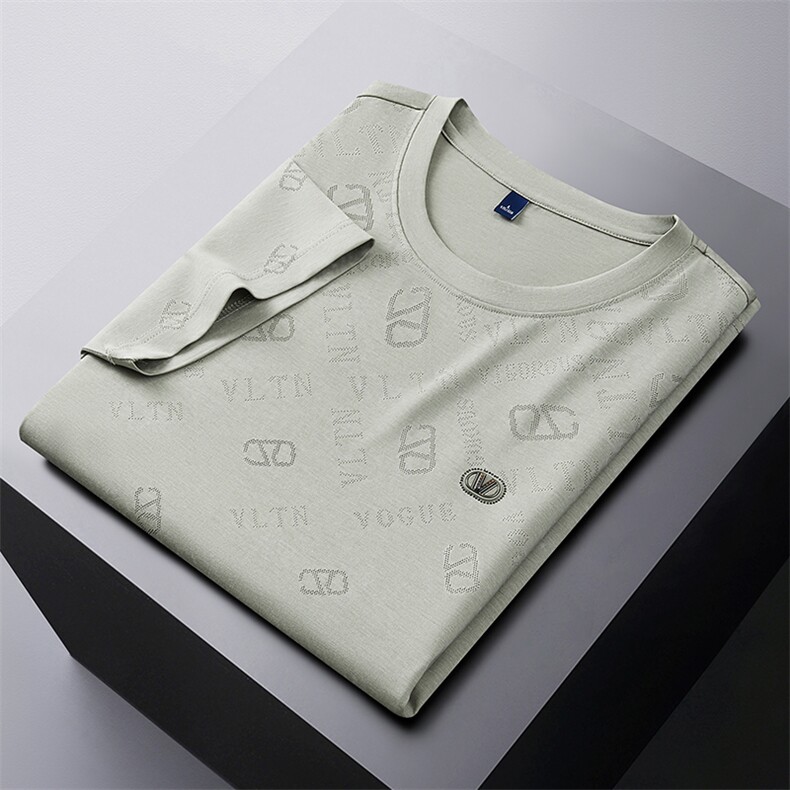 加大码M-8XL可穿到300斤夏季新款时尚休闲圆领弹力短袖1539-P70,男装T恤,星座613B