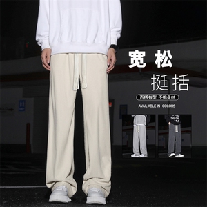 灯芯绒裤子男士潮牌宽松直筒运动阔腿男生休闲长裤1078-特批-37图片