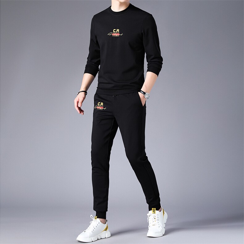 CA9009钱塘2020-2秋冬厚款时尚休闲帅气潮流中青年男士套装P150,男装休闲套装,钱塘207-2