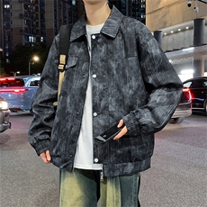 新款工装翻领夹克秋季潮流美式复古外套XZ301b-2-JK2511P78港风，男装夹克，星座301B-2（原A443-1）
