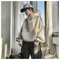 网图秋季重磅直播380克全棉拉链套头连帽卫衣外套AH908-P45，女装短外套，四季星座610B