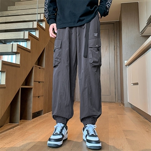 24春款纳米皱工装裤休闲裤束脚裤男KP205 P55图片
