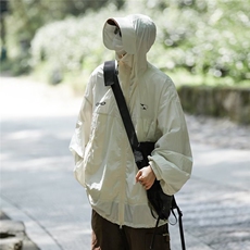 皱真抽绳防晒休闲外套夏天防晒上衣休闲宽松W9310，男装防晒衣，星座1116A-1（原606A）