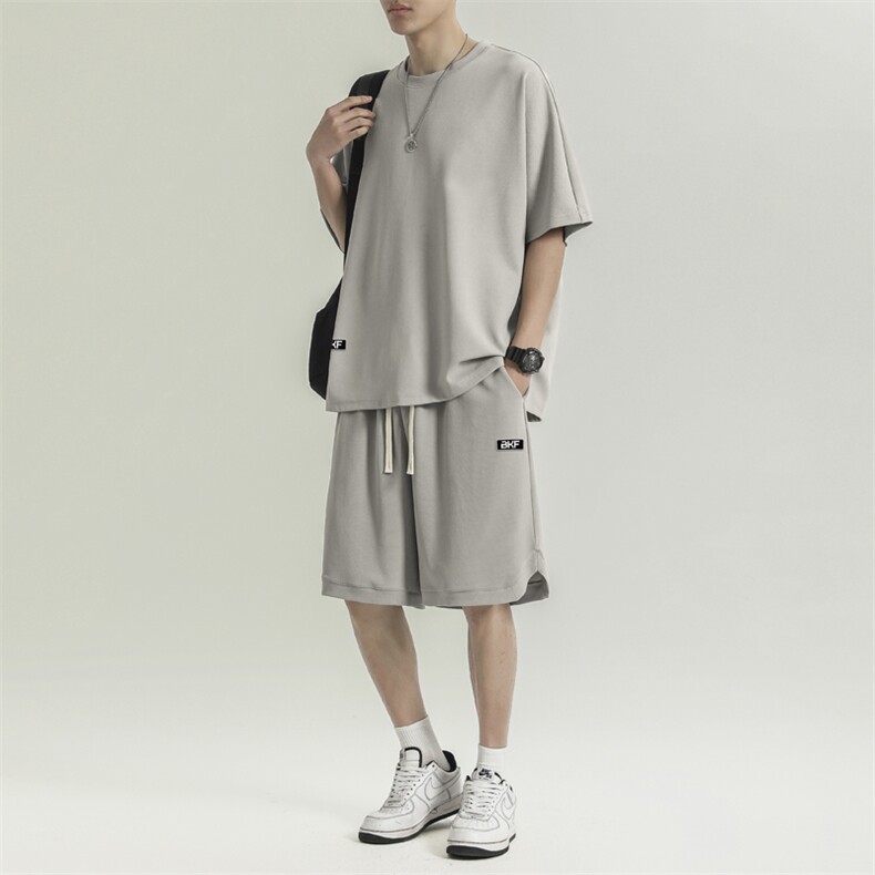 短袖t恤男夏季薄款速干运动篮球服套装夏天休闲短裤TZ19-特批70,男装休闲套装,星座718