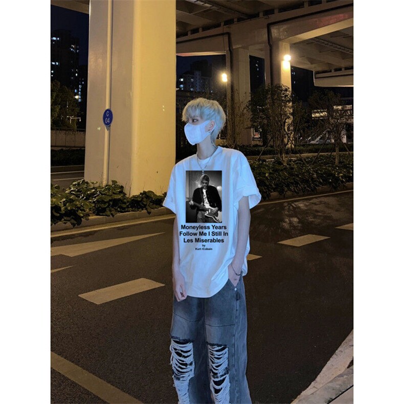 美式复古vintage印花短袖夏季男女圆领宽松休闲纯棉半袖T恤,男装T恤,星座310A-4