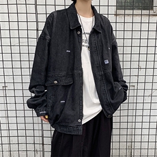 【】A003-HJ5111-P95新款男士翻领工装夹克女模1，男装夹克，电商A003