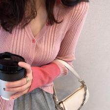 V领拼色针织，其它，XTZ style