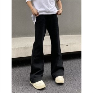 水洗弯刀直筒微喇牛仔裤美式休闲痞帅裤子阔腿裤K70556-2-P35网图，男装牛仔裤，电商B245