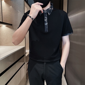 抖音碎花短袖T恤翻领Polo衫 D342-B8120-P40图片