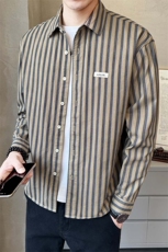 秋季全棉衬衫男韩版长袖条纹上衣百搭衬衣C9028-P78，男装衬衫，电商A239