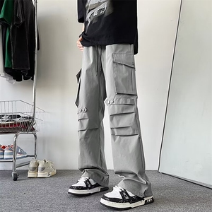 美式高街工装裤男款夏季潮牌户外机能冲锋休闲长裤子K5237-P40图片