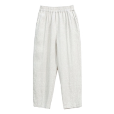 棉麻裤子女2023年夏季新款宽松薄款休闲裤中年妈妈大码显瘦七分裤，女装休闲裤，璐依舞