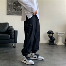 嘻哈夏款潮街舞拉链显瘦大码哈伦运动休闲工装裤现货K1103-P35，男装休闲裤，星座512-4