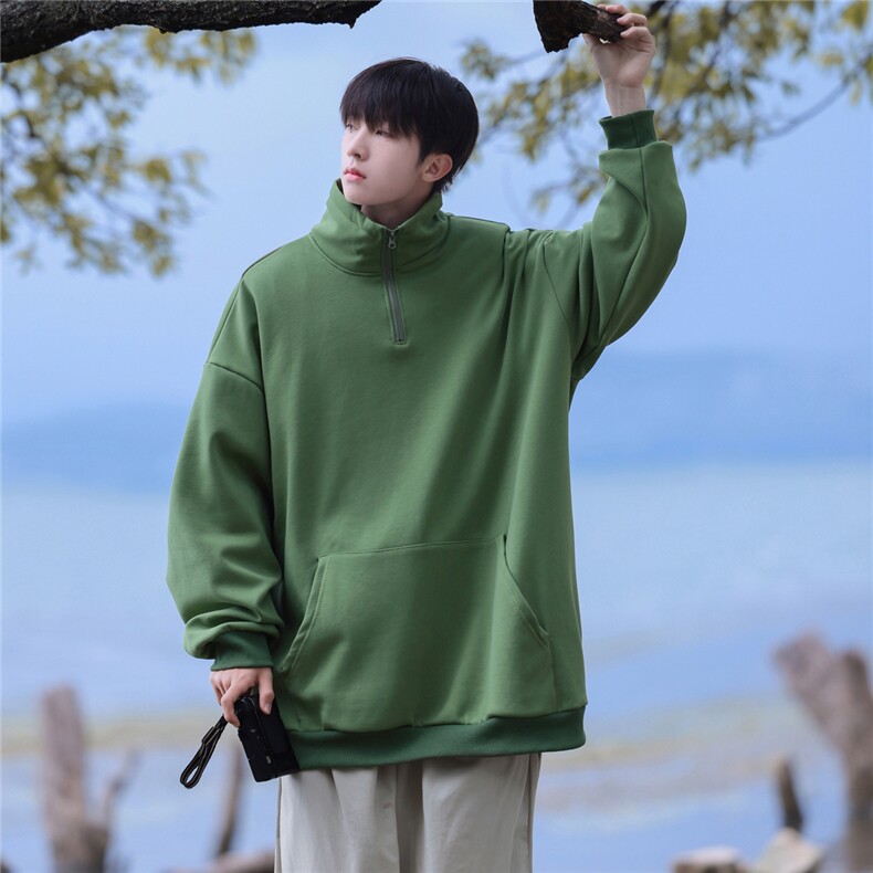 2025重磅冲锋衣内胆半拉链翻领POLO衫大码M-5XL卫衣男WY77077P65，男装Polo衫，星座227-7