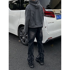 美式ins高街hiphop微喇扎染牛仔裤货号K2313P55控78，男装牛仔裤，电商A063