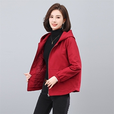 时尚保暖连帽棉服女短款宽松显瘦加绒外套冬季新款韩版百搭上衣，女装棉衣/棉服，依恋蒂丝