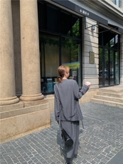 灰色高级感西装吊带裙套装2026新款女春连衣裙轻熟两件套，女装套装/套裙，2C269