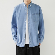 春季流行男士牛仔衬衣时尚休闲长袖衬衫外套XZ310B-3-CY8002-P50，男装衬衫，星座310B-3