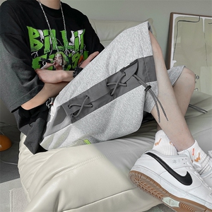 2023 夏季新款 港风外景大码绑带休闲短裤M-5X HK22159-P40图片