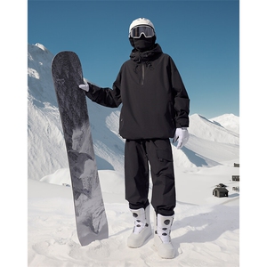 冬季潮牌防风防水单板男女同款户外运动加厚滑雪服套装TZ033-P220图片