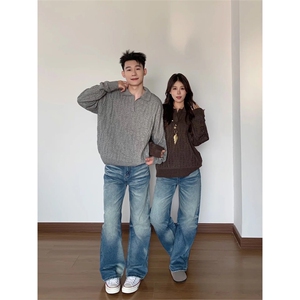网图有货 复古镂空破洞针织衫毛衣男女老钱风宽松上衣 A853-P48图片