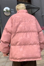 港风PU皮复古做旧设计钢印棉衣男MY77096P130控198抖控228，男装棉衣，星座227-7