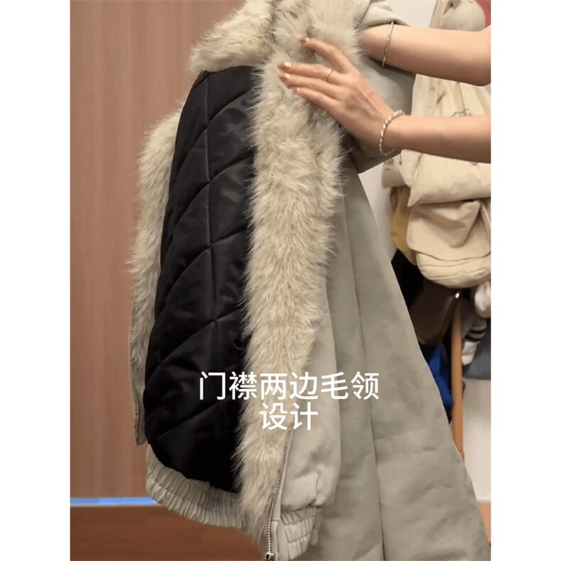 现货高品质美式高街冬季重磅硬挺短款座山雕毛领棉衣男女加厚外套,男装棉衣,电商A486