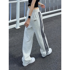 美式三条杠卫裤男秋季裤子直筒运动裤X529-P37，男装休闲裤，星座208-5
