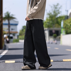 外景高街弯刀裤休闲纯棉宽松复古水洗棉直筒裤A406KZ2532特P53，男装休闲裤，星座309（原A406）