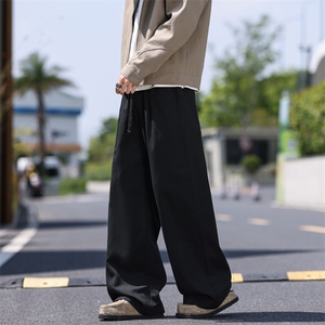 外景高街弯刀裤休闲纯棉宽松复古水洗棉直筒裤A406 KZ2532 特P53图片